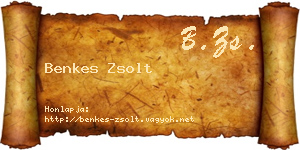 Benkes Zsolt névjegykártya