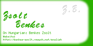 zsolt benkes business card